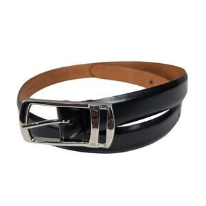 RALPH LAUREN WOMEN'S GENUINE LEATHER BELT – BLACK – SIZE MEDIUM